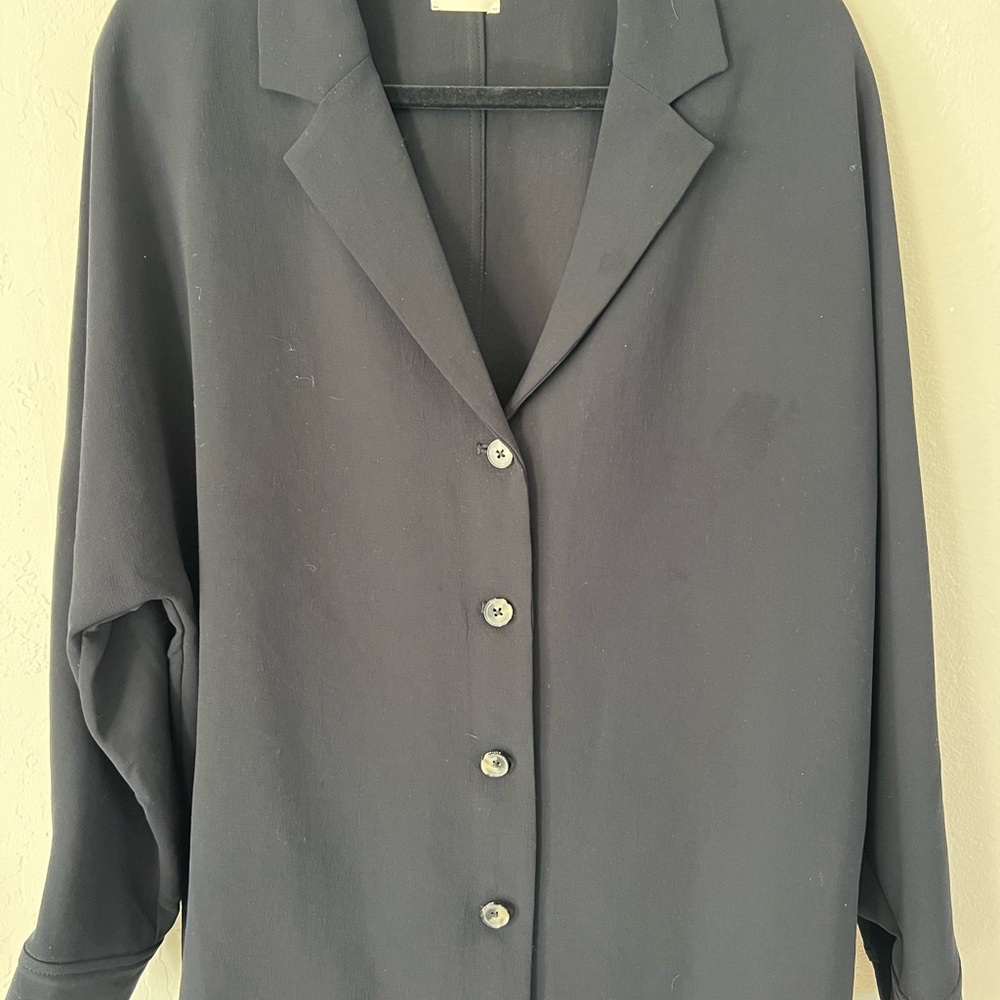 Aritzia Wilfred Black Button-Up shirt jacket blazer
